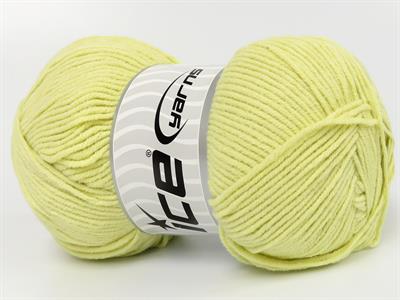 Lot of 4 x 100gr Skeins Ice Yarns JEANS COTTON SPORT (60% Cotton) Yarn Light Yellow
