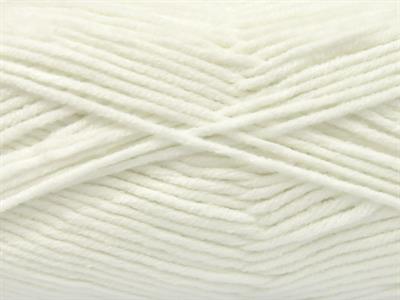 Lot of 4 x 100gr Skeins Ice Yarns JEANS COTTON SPORT (60% Cotton) Yarn White