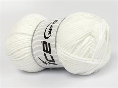 Lot of 4 x 100gr Skeins Ice Yarns JEANS COTTON SPORT (60% Cotton) Yarn White