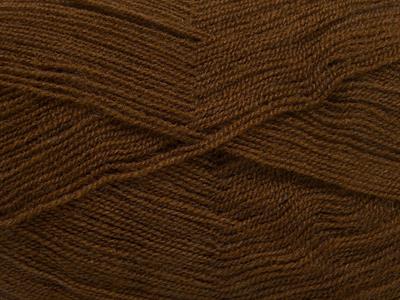 4x100gr. KRISTAL Akrilik Kahverengi Kışlık, Çok İnce, Düz iplikler, 100% Akrilik