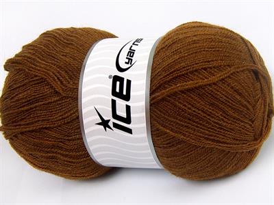 4x100gr. KRISTAL Akrilik Kahverengi Kışlık, Çok İnce, Düz iplikler, 100% Akrilik