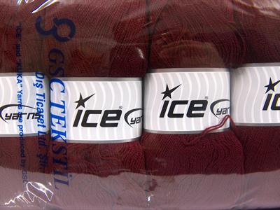 4x100gr. KRISTAL Akrilik Koyu Bordo Kışlık, Çok İnce, Düz iplikler, 100% Akrilik