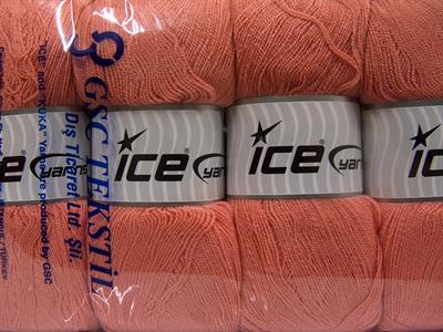 4x100gr. KRISTAL Akrilik Koyu Somon Kışlık, Çok İnce, Düz iplikler, 100% Akrilik