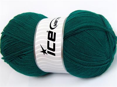 4x100gr. KRISTAL Akrilik Zümrüt Yeşil Kışlık, Çok İnce, Düz iplikler, 100% Akrilik