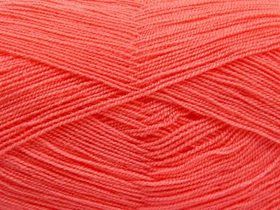 4x100gr. KRISTAL Akrilik Açık Turuncu Kışlık, Çok İnce, Düz iplikler, 100% Akrilik