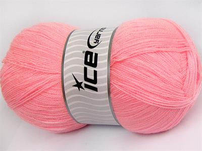 4x100gr. KRISTAL Akrilik Açık Pembe Kışlık, Çok İnce, Düz iplikler, 100% Akrilik