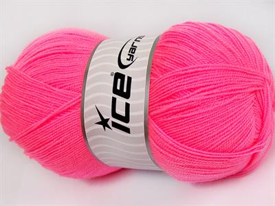 4x100gr. KRISTAL Akrilik Pembe Kışlık, Çok İnce, Düz iplikler, 100% Akrilik
