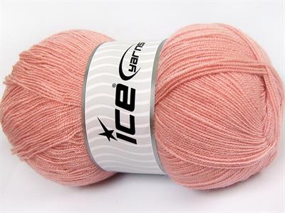 4x100gr. KRISTAL Akrilik Pudra Pembe Kışlık, Çok İnce, Düz iplikler, 100% Akrilik