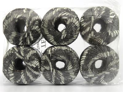 6x50gr. LADDER  Siyah, Ekru Merdiven, Şerit, Yazlık İplikler, Kalın