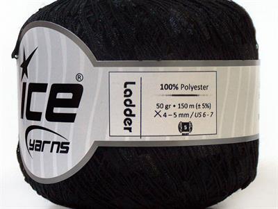 6x50gr. LADDER  Siyah Merdiven, Şerit, Yazlık İplikler, Kalın