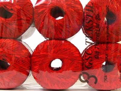 6x50gr. LADDER  Kırmızı Merdiven, Şerit, Yazlık İplikler, Kalın