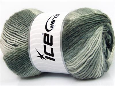 4x100gr. LANA BELLA Yün, Akrilik Gri Tonları Kışlık, Yün, Batik Desenli