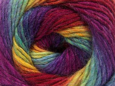 4x100gr. LANA BELLA Yün, Akrilik Gökkuşağı Kışlık, Yün, Batik Desenli