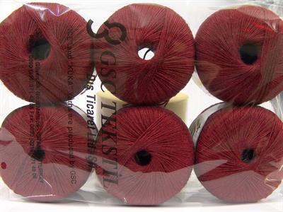 6x50gr. LINEN Viskon, Keten Bordo Viskon, Yazlık İplikler, Keten