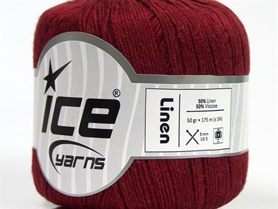 6x50gr. LINEN Viskon, Keten Bordo Viskon, Yazlık İplikler, Keten