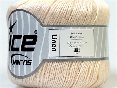 6x50gr. LINEN Viskon, Keten Krem Viskon, Yazlık İplikler, Keten