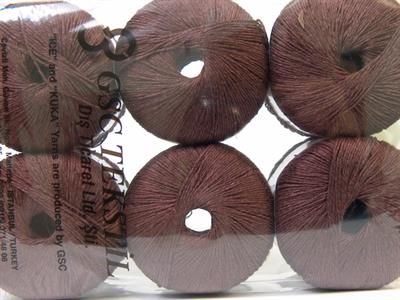 6x50gr. LINEN Viskon, Keten Koyu Kahverengi Viskon, Yazlık İplikler, Keten