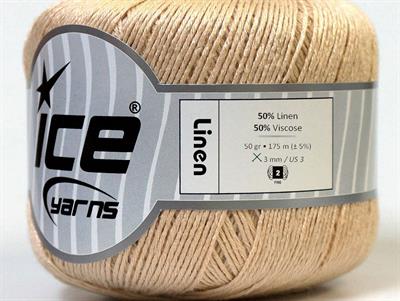 6x50gr. LINEN Viskon, Keten Koyu Krem Viskon, Yazlık İplikler, Keten