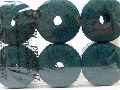 6x50gr. LINEN Viskon, Keten Koyu yeşil Viskon, Yazlık İplikler, Keten