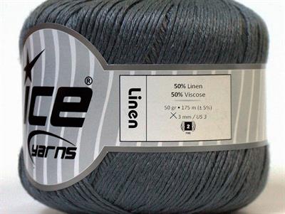 6x50gr. LINEN Viskon, Keten Koyu Gri Viskon, Yazlık İplikler, Keten