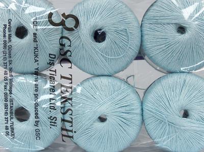 6x50gr. LINEN Viskon, Keten Açık Mavi Viskon, Yazlık İplikler, Keten