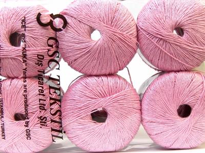 6x50gr. LINEN Viskon, Keten Açık Pembe Viskon, Yazlık İplikler, Keten