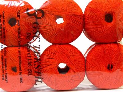 6x50gr. LINEN Viskon, Keten Turuncu Viskon, Yazlık İplikler, Keten