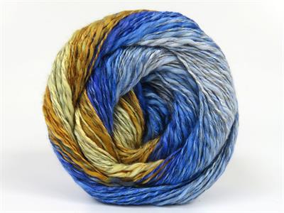 4x100gr. LINEN VISCOT Keten, Pamuk, Viskon Mavi Tonları, Altın tonları Lüks, Viskon, Yazlık İplikler, Pamuk, Keten