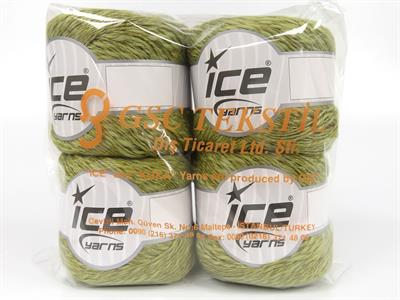 4x100gr. LINEN VISCOT Keten, Pamuk, Viskon Açık Haki Lüks, Viskon, Yazlık İplikler, Pamuk, Keten