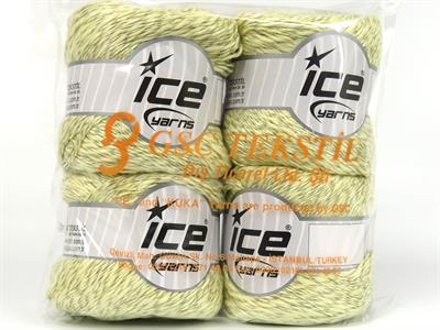 4x100gr. LINEN VISCOT Keten, Pamuk, Viskon Açık Sarı Lüks, Viskon, Yazlık İplikler, Pamuk, Keten