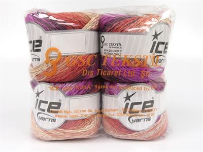 4x100gr. LINEN VISCOT Keten, Pamuk, Viskon Maron, Leylak Tonları, Somon Tonları Lüks, Viskon, Yazlık İplikler, Pamuk, Keten