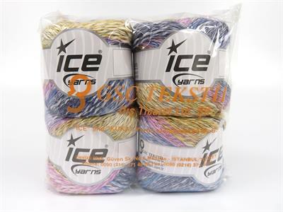 4x100gr. LINEN VISCOT Keten, Pamuk, Viskon Pembe, Leylak, Mavi Tonları, Altın tonları Lüks, Viskon, Yazlık İplikler, Pamuk, Keten