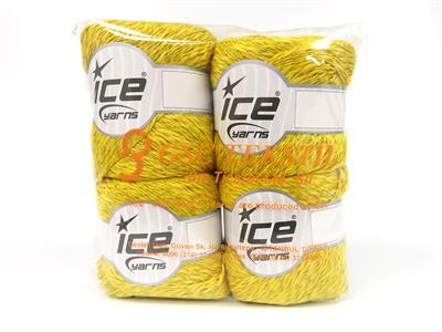 4x100gr. LINEN VISCOT Keten, Pamuk, Viskon Sarı Lüks, Viskon, Yazlık İplikler, Pamuk, Keten