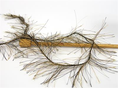 Lot of 4 x 100gr Skeins Ice Yarns LONG EYELASH 100GR Yarn Camel Black