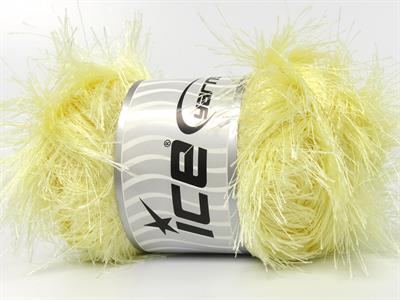 Lot of 4 x 100gr Skeins Ice Yarns LONG EYELASH 100GR Yarn Dark Cream