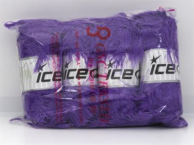 Lot of 4 x 100gr Skeins Ice Yarns LONG EYELASH 100GR Yarn Lavender