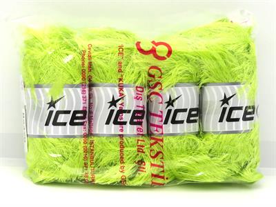 4x100gr. LONG EYELASH 100GR  Açık Yeşil Yumoş, Sakallı, Kışlık, Çok Kalın