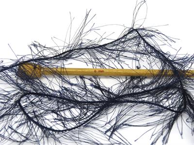 Lot of 4 x 100gr Skeins Ice Yarns LONG EYELASH 100GR Hand Knitting Yarn Navy