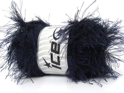 Lot of 4 x 100gr Skeins Ice Yarns LONG EYELASH 100GR Hand Knitting Yarn Navy