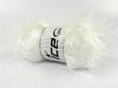 Lot of 4 x 100gr Skeins Ice Yarns LONG EYELASH 100GR Yarn Optical White