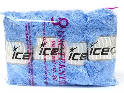 4x100gr. LONG EYELASH 100GR  Gökyüzü Mavi Yumoş, Sakallı, Kışlık, Çok Kalın