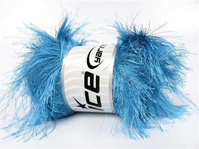 4x100gr. LONG EYELASH 100GR  Turkuaz Yumoş, Sakallı, Kışlık, Çok Kalın