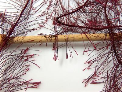 8x50gr. LONG EYELASH  Bordo Yumoş, Sakallı, Kışlık, Çok Kalın