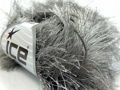 8x50gr. LONG EYELASH  Gri Yumoş, Sakallı, Kışlık, Çok Kalın