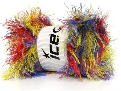 4x100gr. LONG EYELASH RAINBOW  Gökkuşağı Yumoş, Sakallı, Kışlık, Çok Kalın, Batik Desenli