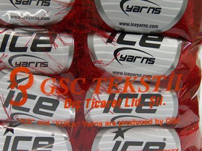 8x50gr. LONG EYELASH  Kırmızı Yumoş, Sakallı, Kışlık, Çok Kalın