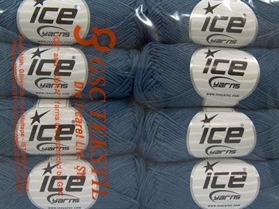 8x50gr. LORENA BAMBOO Akrilik, Bambu Kot Mavisi Yazlık İplikler, Bambu