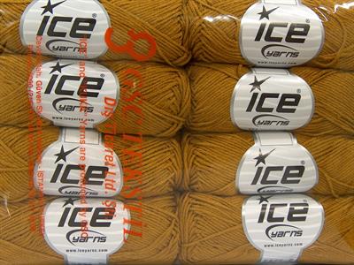 8x50gr. LORENA BAMBOO Akrilik, Bambu Koyu Altın Yazlık İplikler, Bambu