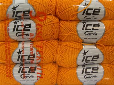 8x50gr. LORENA BAMBOO Akrilik, Bambu Koyu sarı Yazlık İplikler, Bambu