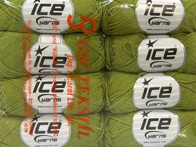 8x50gr. LORENA BAMBOO Akrilik, Bambu Orman Yeşili Yazlık İplikler, Bambu